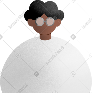 Young man with glasses PNG, SVG