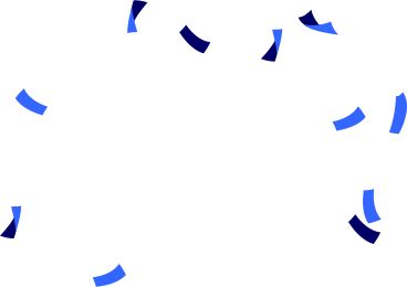 Blue flying confetti PNG, SVG