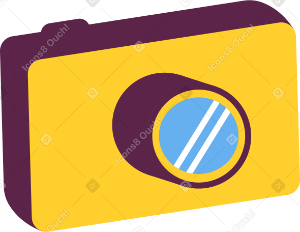 Pequeña cámara amarilla PNG, SVG