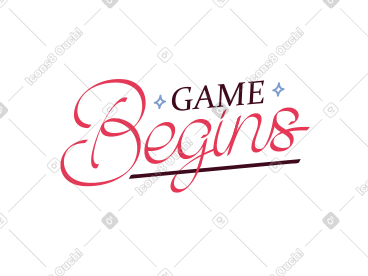 Lettering game begins PNG, SVG