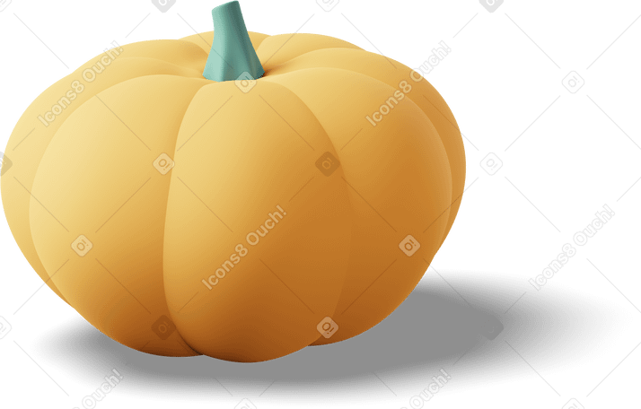 3D pumpkin Illustration in PNG, SVG