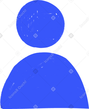 blue user icon Illustration in PNG, SVG