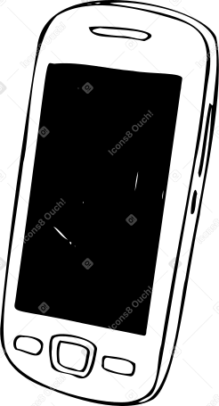 Старый смартфон в PNG, SVG