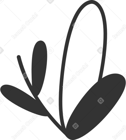 one white leaf with three black leaves PNG, SVG