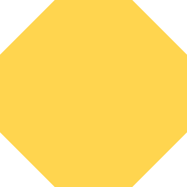 Octágono amarillo PNG, SVG