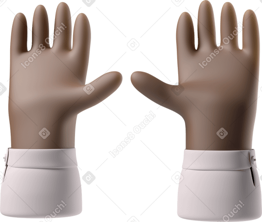 3D 黑皮肤的手举起来 PNG, SVG