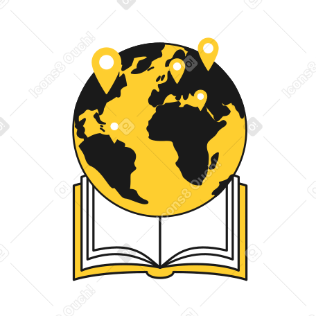 Education around the world Illustration in PNG, SVG