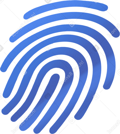 blue fingerprint в PNG, SVG