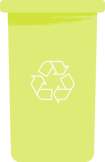 green trash can for recycling PNG, SVG