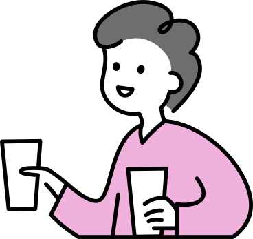 young woman with two cups of coffee PNG, SVG