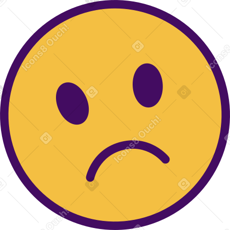 sad emoticon PNG, SVG