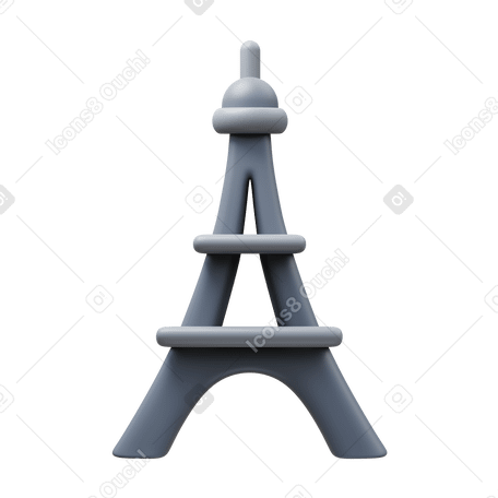 3D eiffel tower PNG, SVG