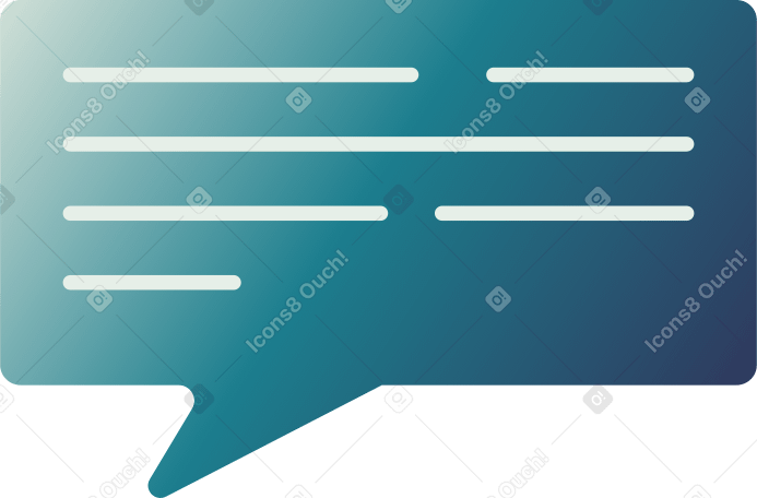 speech bubble with text lines Illustration in PNG, SVG