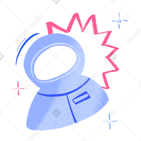 Cosmonaut in blue Illustration in PNG, SVG