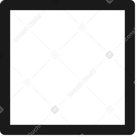 single cube lined PNG, SVG