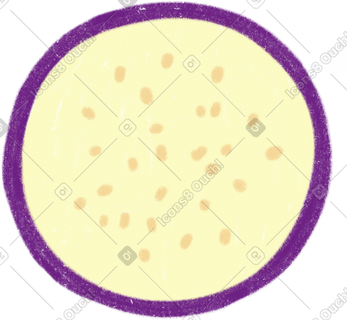 eggplant slice PNG, SVG