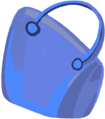 bag blue PNG, SVG