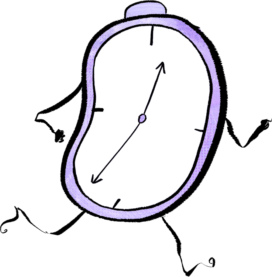 Clock running Illustration in PNG, SVG