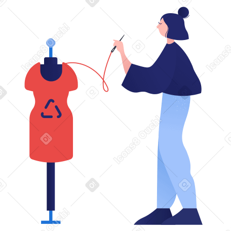 Recycling clothes Illustration in PNG, SVG