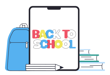 Lettering Back to school with school supplies  PNG, SVG