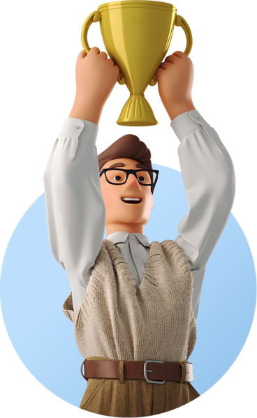 Man raising cup PNG, SVG