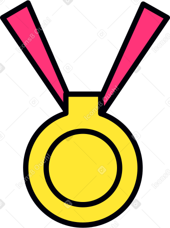 gold medal Illustration in PNG, SVG