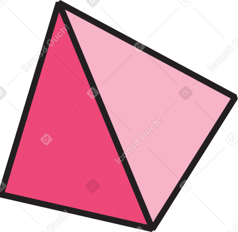 tetrahedron Illustration in PNG, SVG