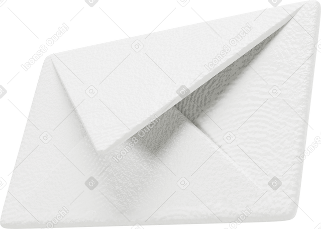 3D Open letter envelope PNG, SVG