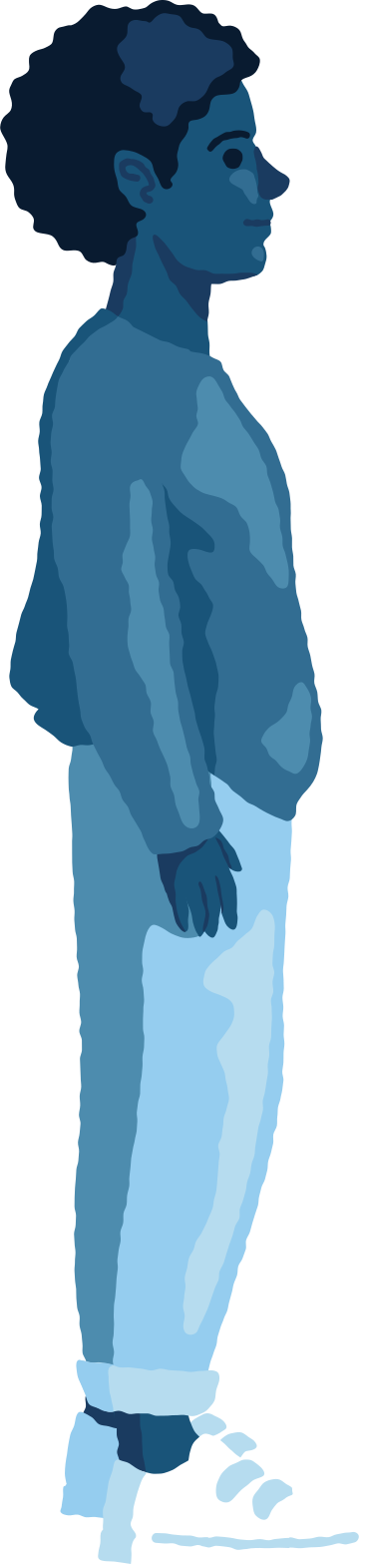 Boy standing side view PNG, SVG