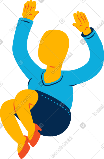 Chubby woman jumping PNG, SVG