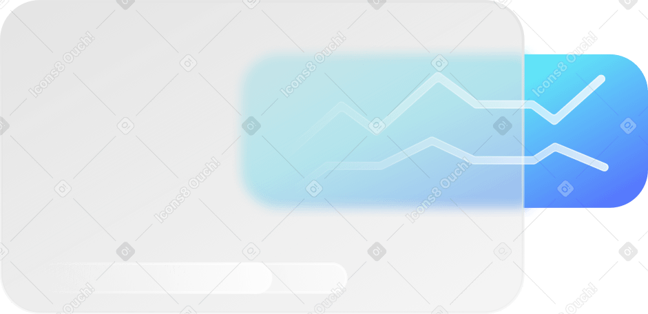 window with a glasmorphism style diagram Illustration in PNG, SVG