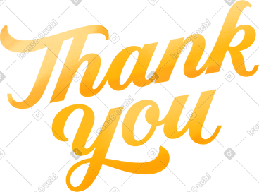 Lettering thank you PNG, SVG