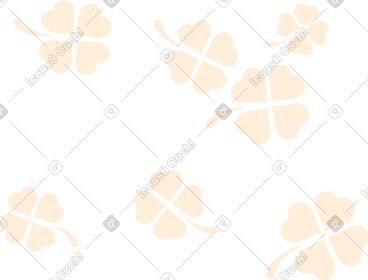 Background of beige clovers PNG, SVG