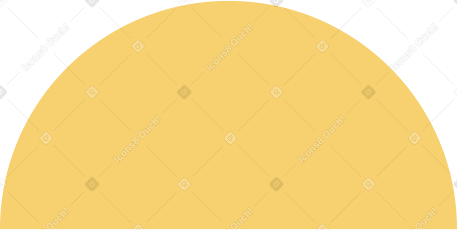 yellow semicircle Illustration in PNG, SVG