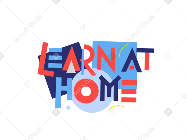 lettering learn at home PNG、SVG