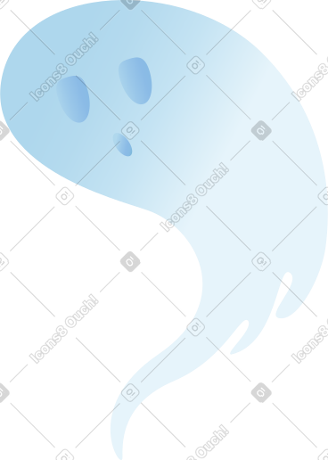 Blue ghost PNG, SVG