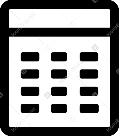 calculator with buttons Illustration in PNG, SVG