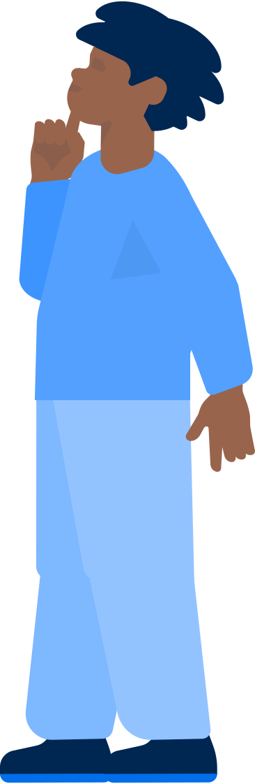 boy standing and looking up PNG, SVG