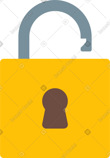 Lock unlocked PNG, SVG