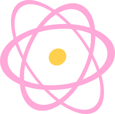 Rosa atom PNG, SVG