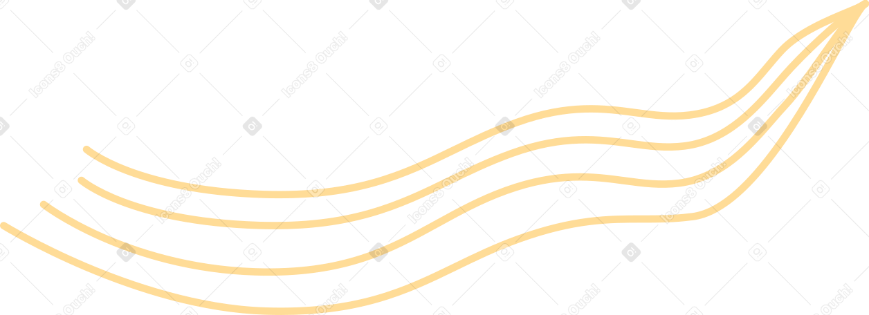 long wavy yellow lines PNG, SVG