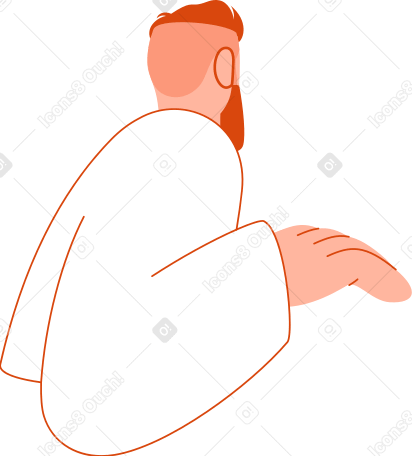 back view of man PNG, SVG