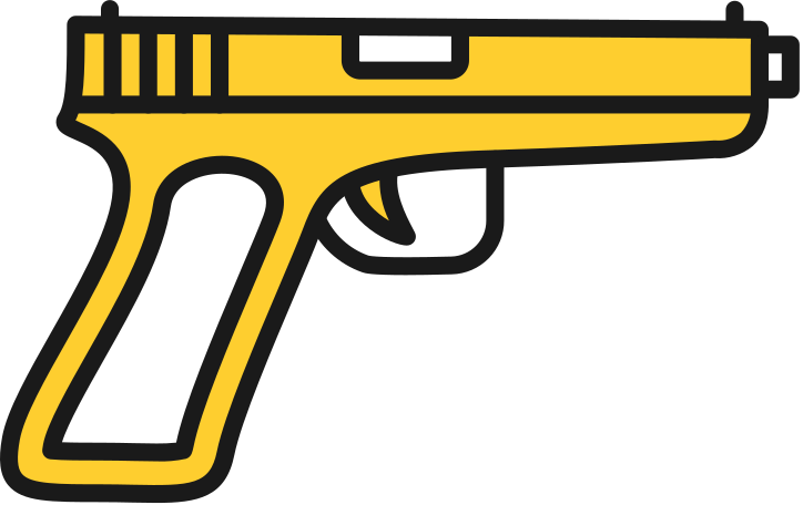 Illustration arme pistolet pistolet aux formats PNG, SVG
