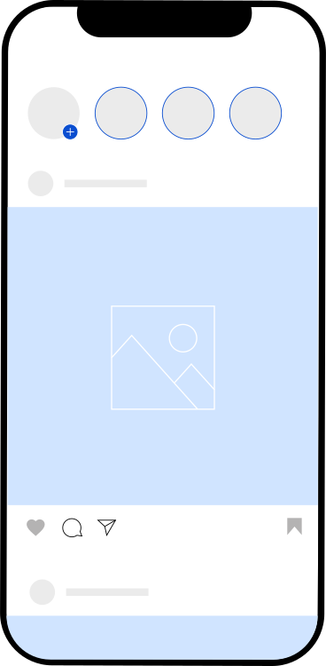 Дисплей смартфона с инстаграмом в PNG, SVG
