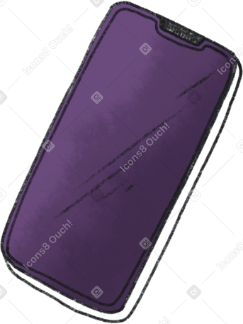 black smartphone PNG、SVG