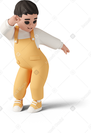 3D baby dancing PNG, SVG