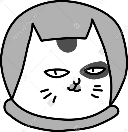 half cat with an aquarium Illustration in PNG, SVG