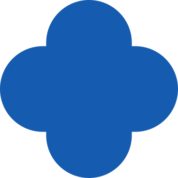 Blue quatrefoil PNG、SVG