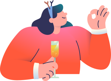 woman with glass of champagne PNG, SVG