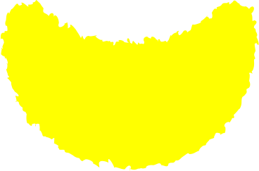 Crescent yellow PNG, SVG